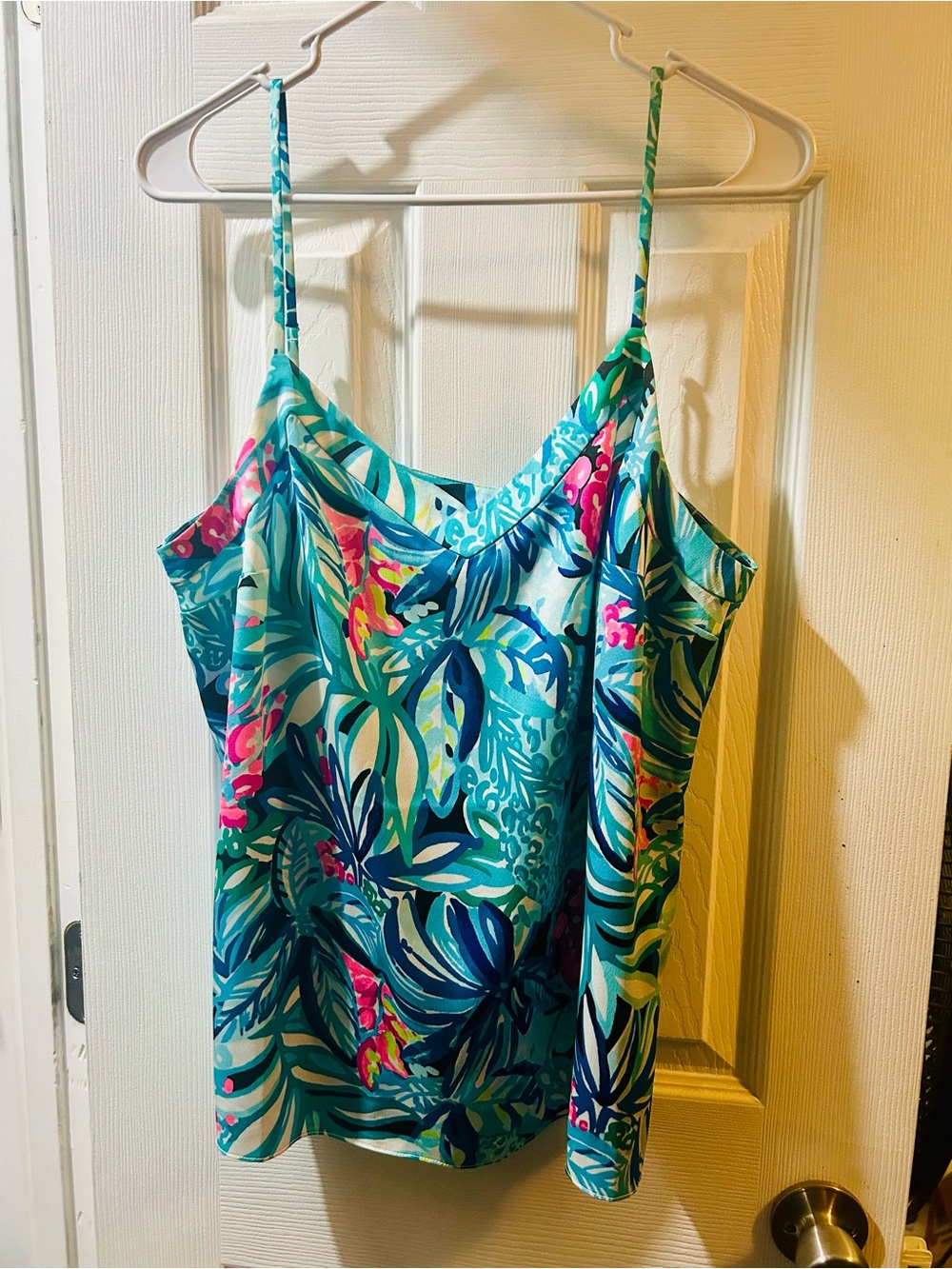 Lilly Pulitzer Turquoise Multi-Color Tropical Print tank